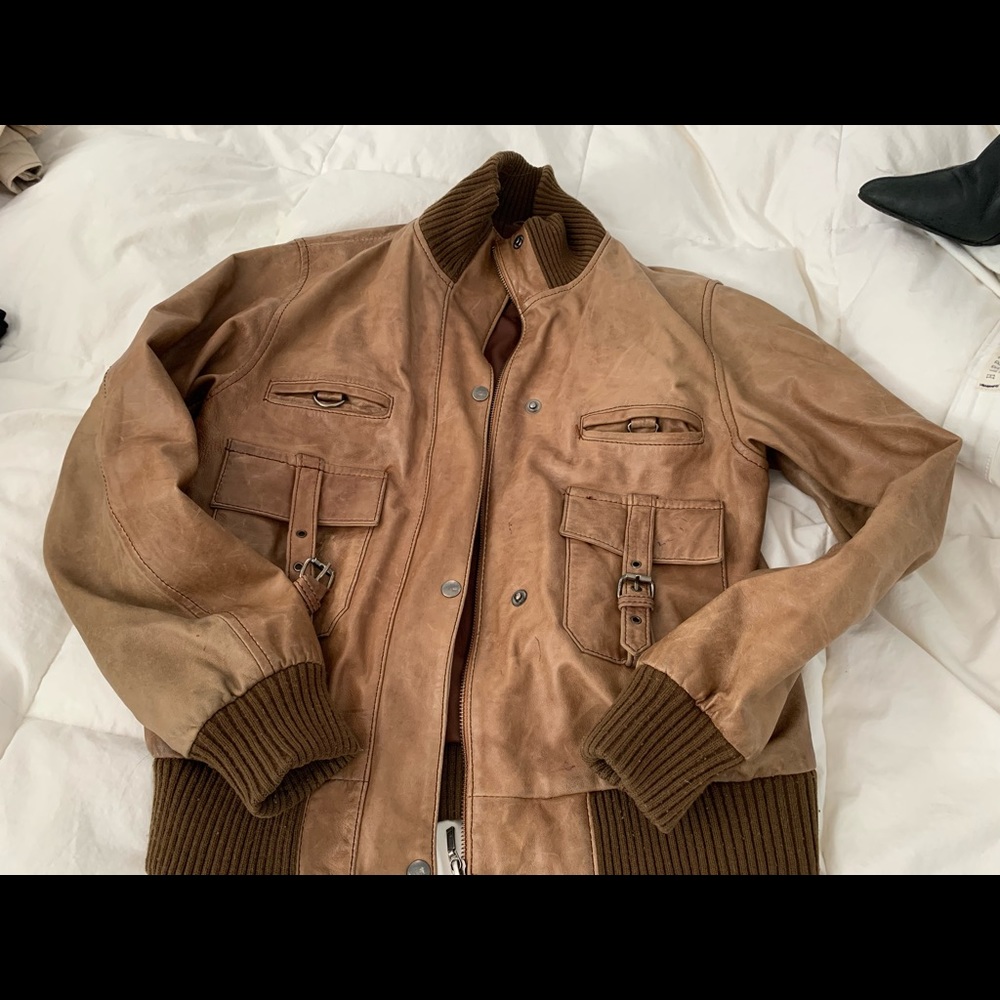 Leather coat